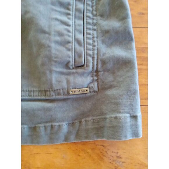 Prana Womens Button Front Cotton Blend Canvas Pennington Jacket Olive Medium - Picture 6 of 7